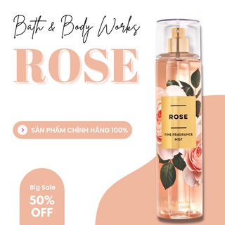 Xịt thơm toàn thân body mist bath and body works rose mùi hương sang chảnh chai 236ml