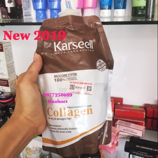 Kem hấp - ủ- xả phục hồi tóc collagen karseell maca dạng túi 500ml