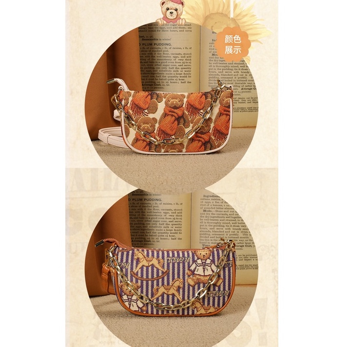 Túi TTWN Bear chính hãng gấu thêu siêu xinh