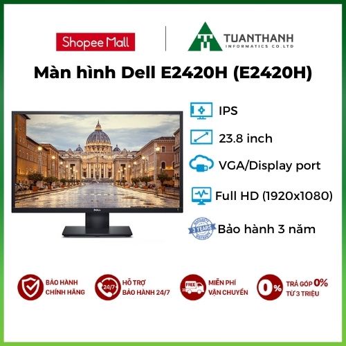 Màn hình Dell E2420H (E2420H) 21.5 inch | FHD (1920x1080)) | LED | VGA | Display Port - Bảo hành 3 năm [Hàng chính hãng]