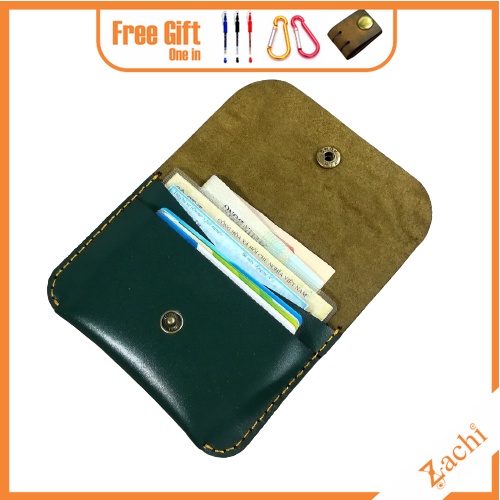 Bóp nam, ví nam mini nhỏ gọn đựng thẻ atm, giấy tờ xe loại cũ da bò handmade MN6