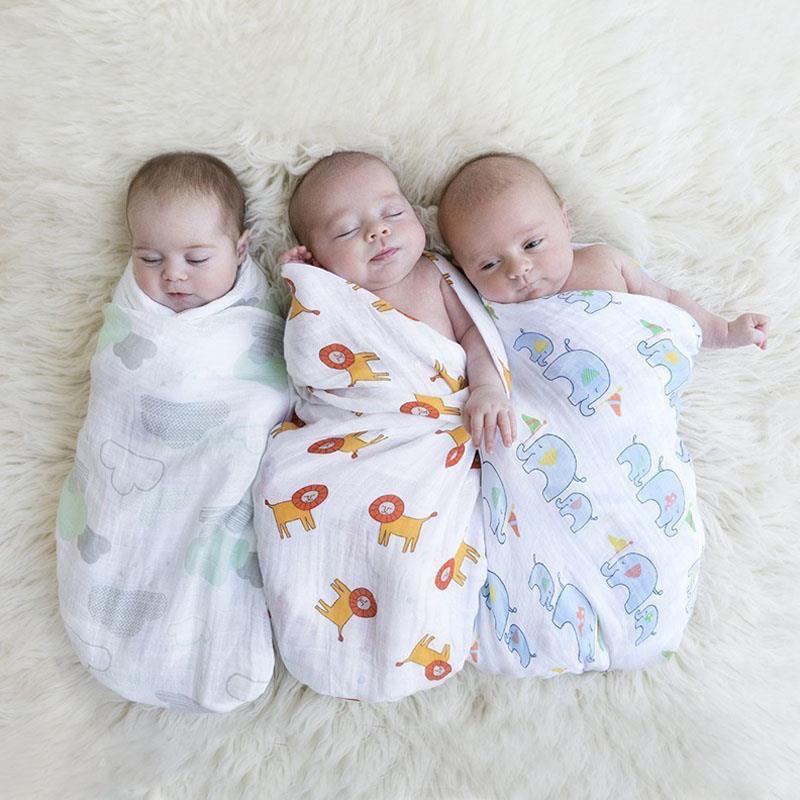 Khăn tắm xô Muslin và khăn tắm cotton Kiluta cuộn 110x110 đa năng cho bé yêu