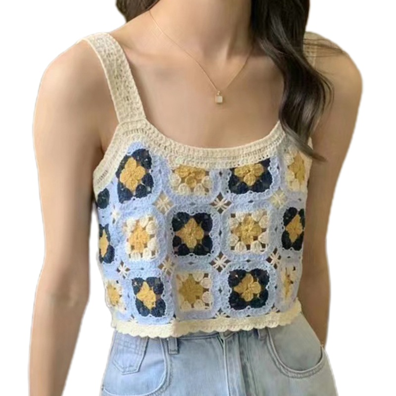 Brroa Áo Dệt Kim Sát Nách Cổ Xẻ Tà In Họa Tiết Hoa Thời Trang Cho Nữ