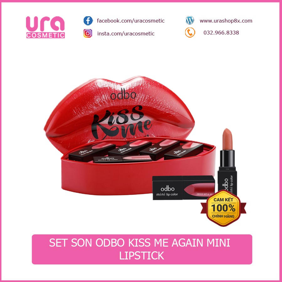 Set Son Odbo Kiss Me Again Mini Lipstick