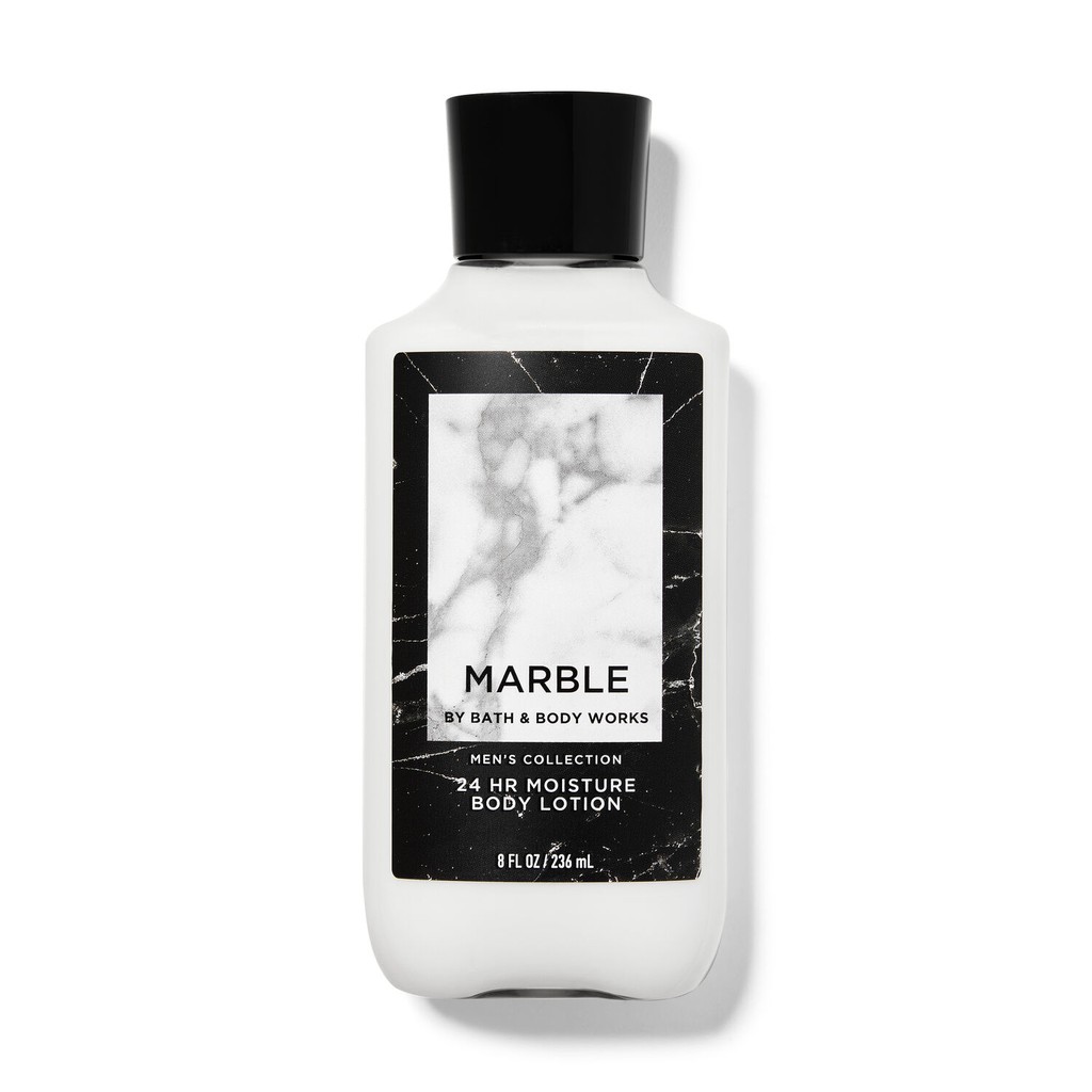 Dưỡng thể giữ ẩm da nam giới Bath &amp; Body Works Marble 24 Hr Moisture body lotion 236ml (Mỹ)