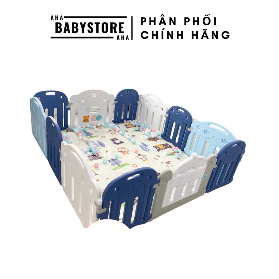 Quây cho bé hình vương miện 9BABY màu xanh 186x216cm