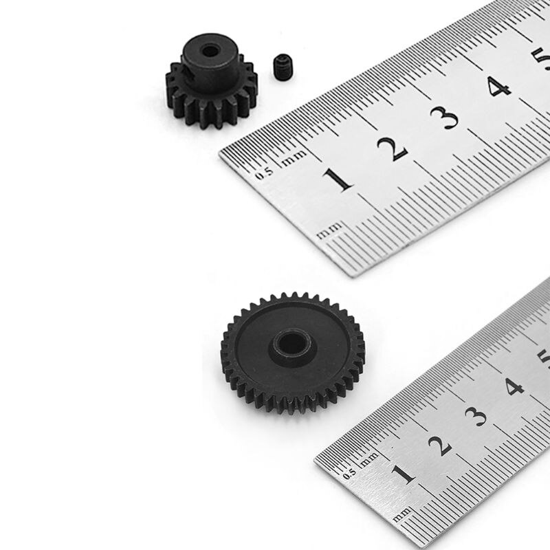 Bộ 2 Bánh Răng Kim Loại WLtoys A959 38T & Motor Pinion 17T Cho Xe Điều Khiển Tỉ Lệ 1 / 18