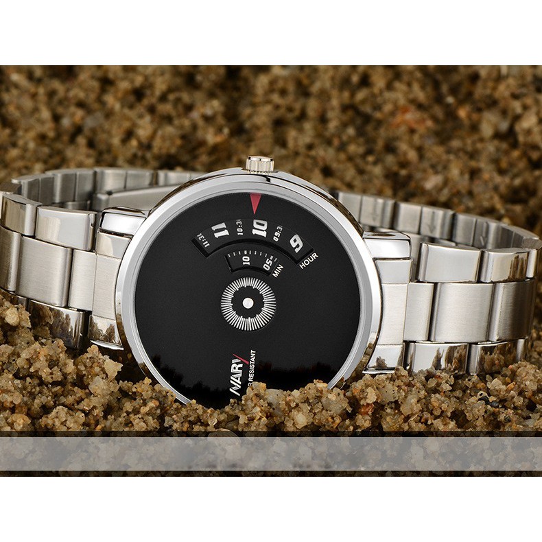 Đồng hồ nam NARY N633 dây thép không gỉ cao cấp _2 màu thời trang