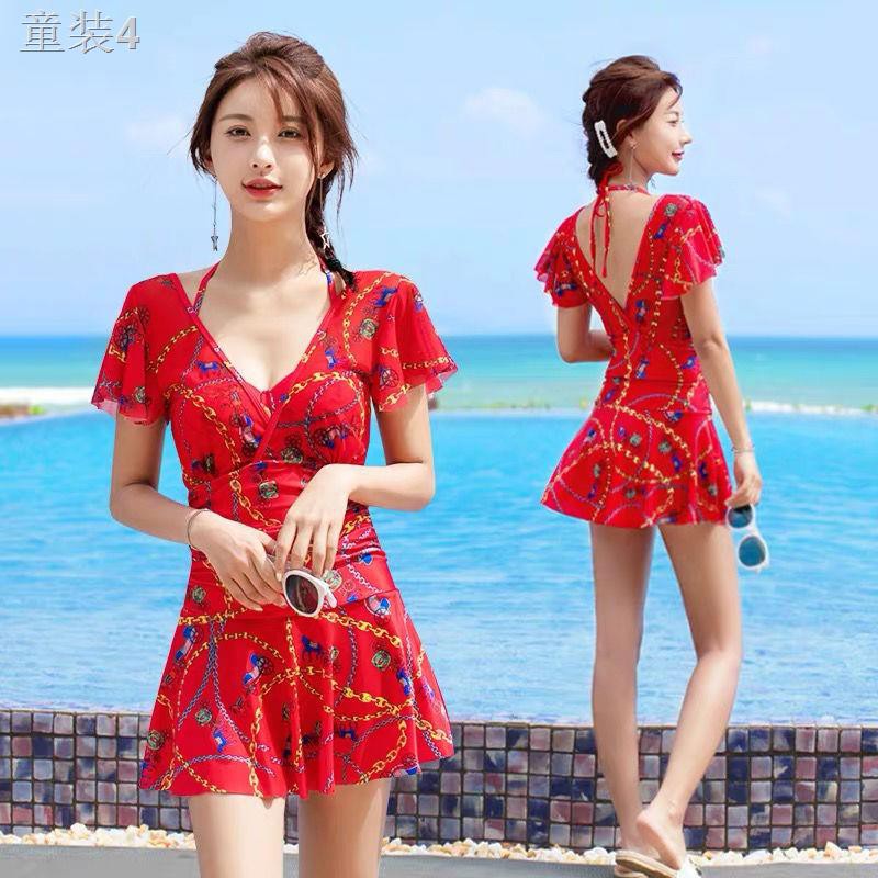 ㍿◕Áo tắm nữ bảo thủ che bụng giảm béo suối nước nóng 2020 kiểu mới hot girl ngực nhỏ tập hợp các bạn một mảnh