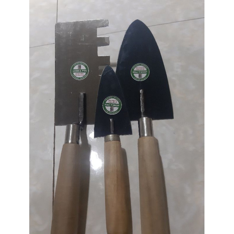 combo Bay răng cưa + bay tô thép dẻo +bay chỉ thép dẻo