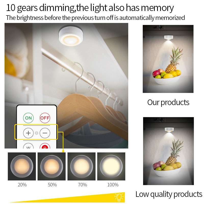 Đèn led gắn tủ quần áo điều khiển từ xa