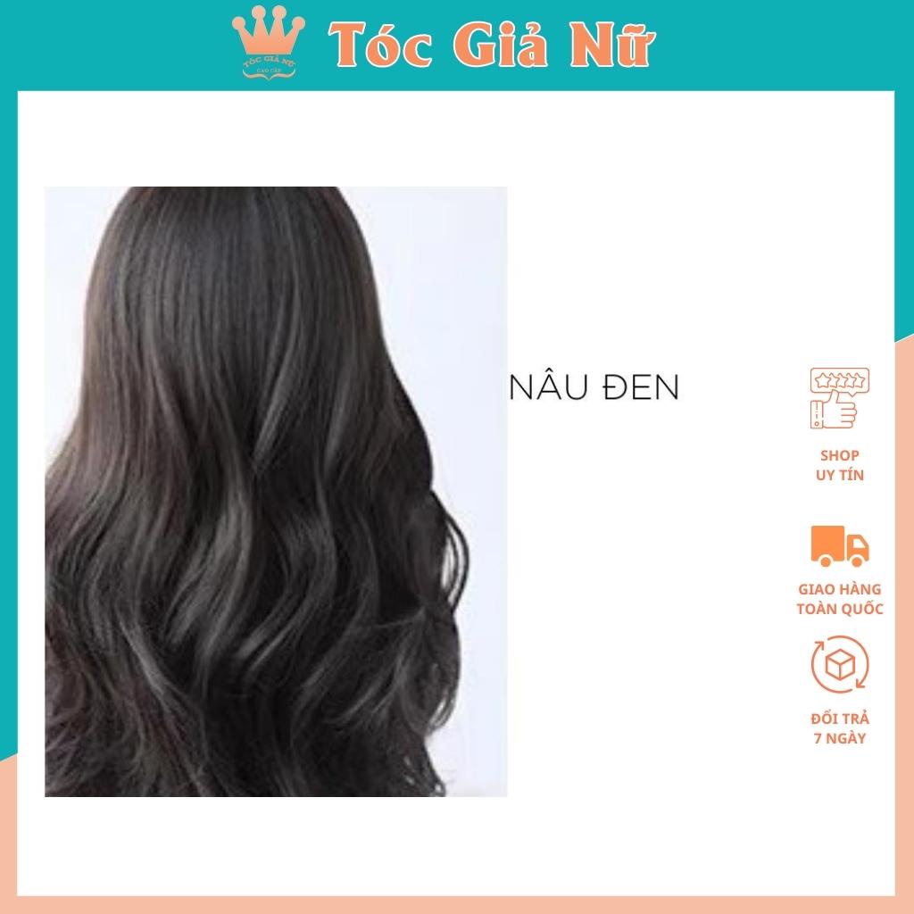 Tóc giả nữ nguyên đầu xoăn ngắn 45cm, kiểu mới đẹp, tặng kèm lưới trùm, C0304