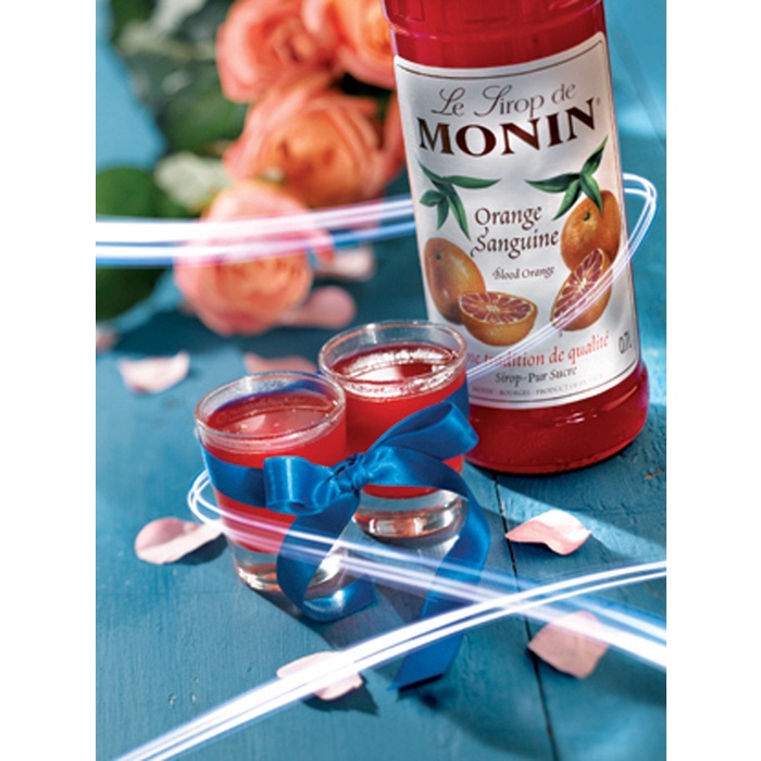 Siro Monin vỏ cam (blood orange) chai 700ml. Hàng Công ty có sẵn giao ngay