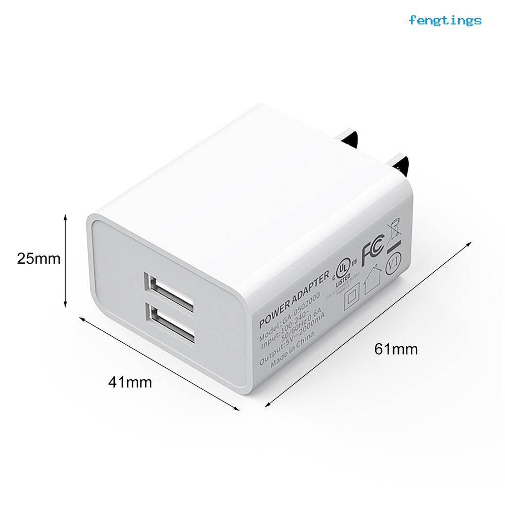 Đầu sạc điện thoại hai cổng USB QC3.0 ổn định an toàn cho hoạt động ngoài trời