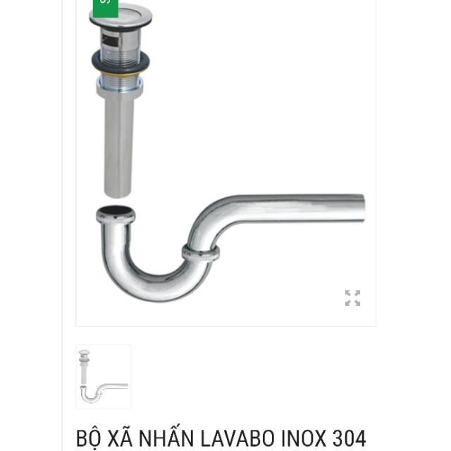 Bộ xả nhấn Lavabo inox 304 không tràn