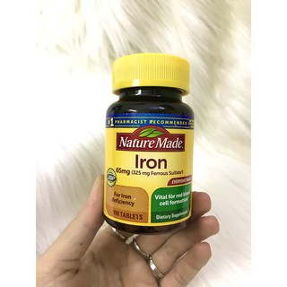 Viên sắt Nature Made Iron 65mg 190 viên