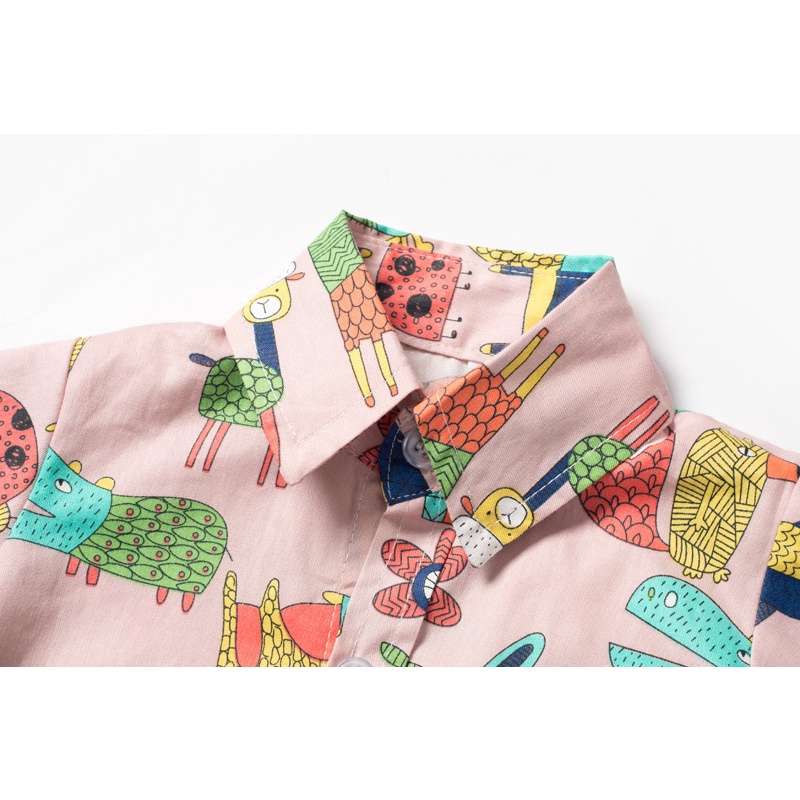 Bộ Áo Liền Quần Cotton Ngắn Tay Cổ Polo In Họa Tiết Tam Giác Thời Trang Cho Bé Trai 0-18 Tháng Tuổi