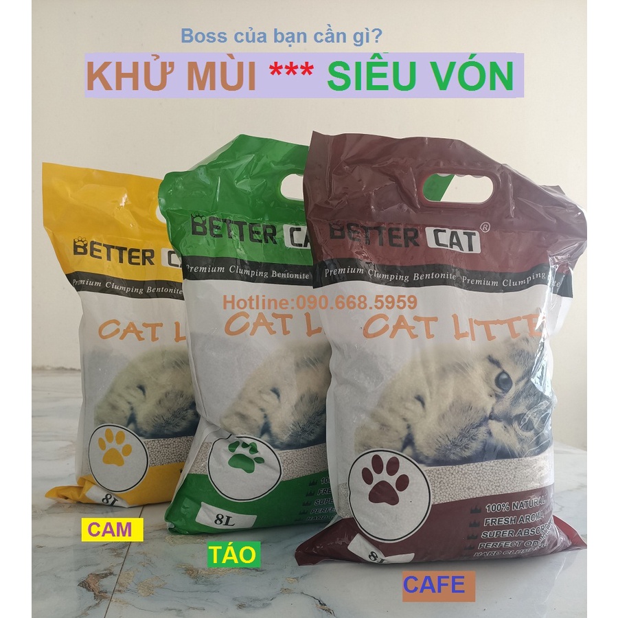 Cát vệ sinh cho mèo Better cat,  Bettago 8L