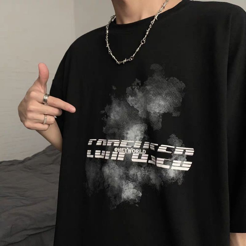 Áo thun tay lỡ nam nữ, áo phông unisex form rộng chất cotton mát mịn thấm hút mồ hôi in hình HEY | BigBuy360 - bigbuy360.vn