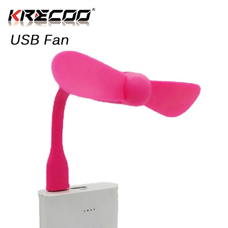 Quạt KRECOO Mini Hỗ Trợ USB Gọn Nhẹ Có Thể Uốn Cong Và Tháo Rời Với Mức Tiêu Thụ Điện Thấp