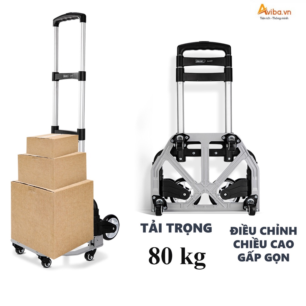 Xe đẩy hàng leo cầu thang 6 bánh Nhập Khẩu AVIBA 80KG-100kg, xe kéo hàng leo cầu thang gấp gọn siêu thị đa năng.