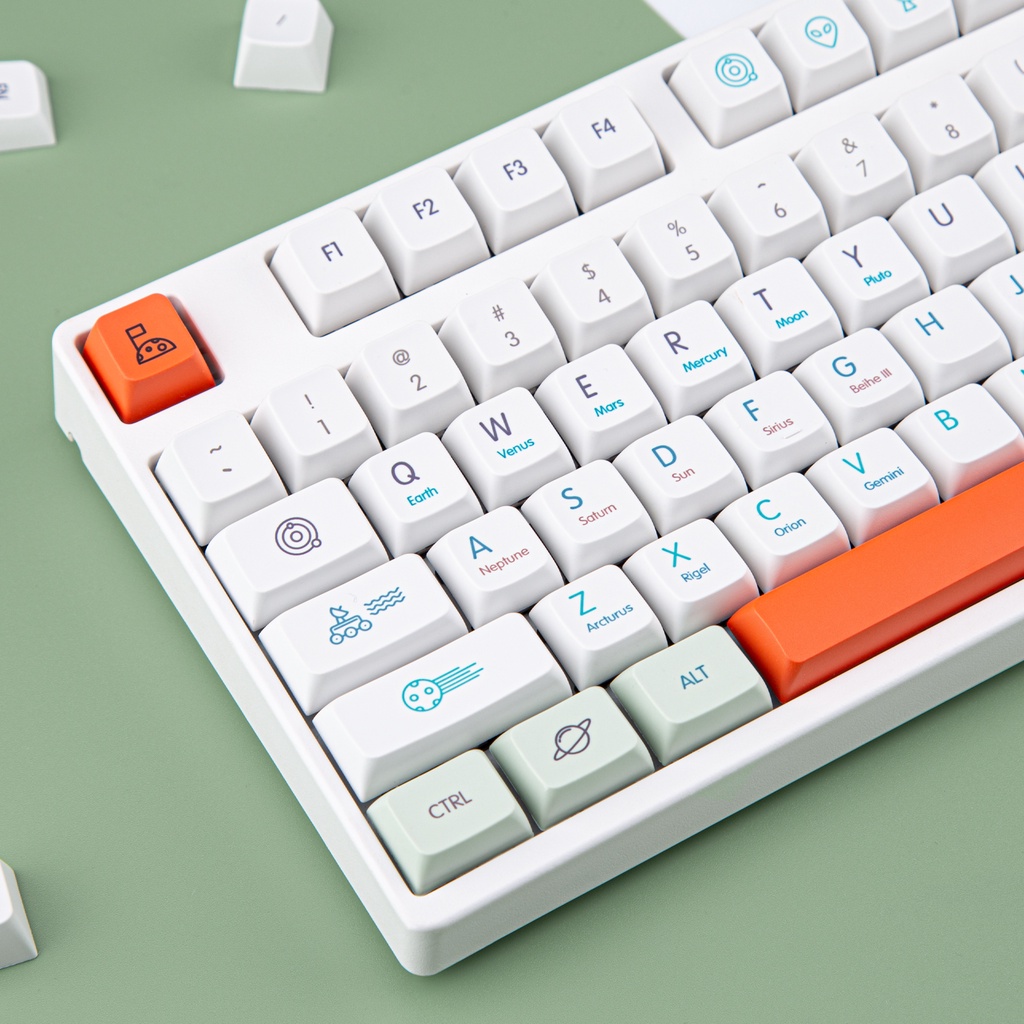 Keycap PBT MDA Cấu hình 125 Phím Nhuộm Thăng hoa Bố cục ANSI Keycap cho bàn phím cơ Công tắc Gateron Kailh Cherry MX