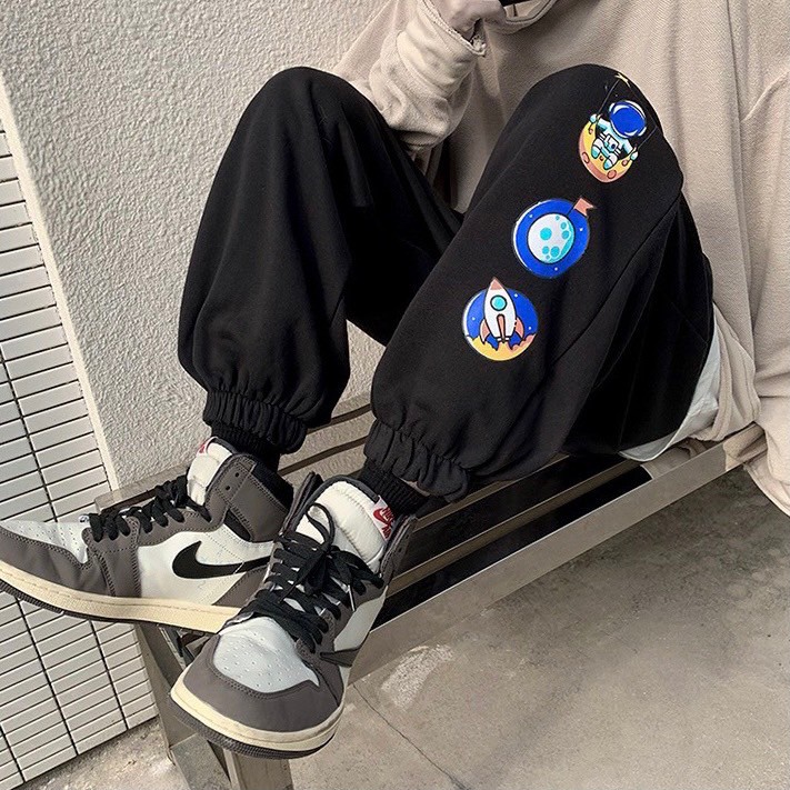 Quần Jogger In Hình Jogger Bo Lai Dáng Rộng Ulzzang Unisex - MM