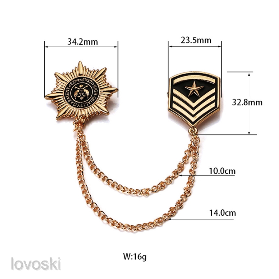 [Lovoski] Trâm Cài Áo Sơ Mi Nam Hình Ngôi Sao Phối Tua Rua Phong Cách