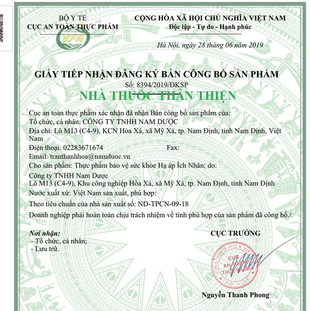 Hạ Áp Ích Nhân - Hỗ trợ làm giảm nguy cơ hình thành cục máu đông gây tắc mạch (40 viên)
