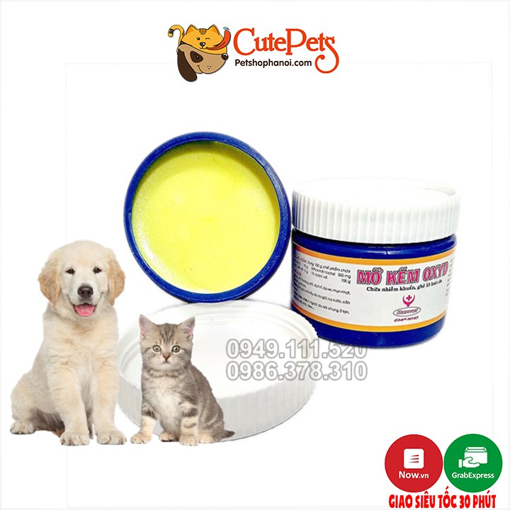 Đặc trị nấm ghẻ Mỡ kẽm Oxyd cho chó mèo - CutePets Phụ kiện thú cưng Pet Shop Hà Nội