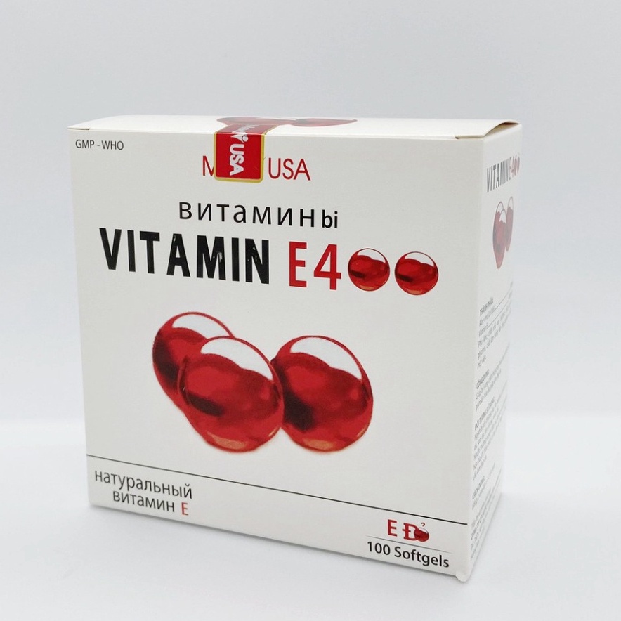 Viên uống đẹp da Vitamin E400 E Đỏ 4000mcg, Aloe vera 500mg, bổ sung vitamin E giúp da trắng sáng, ngừa lão hoá da