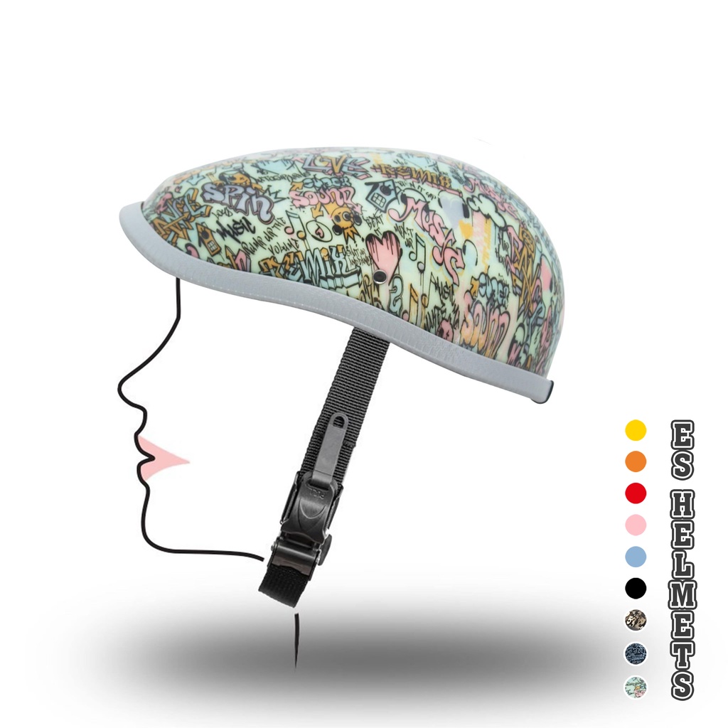 Mũ bảo hiểm nửa đầu Beret ES Helmets, nón bảo hiểm thời trang cho cả nam nữ bảo hành 6 tháng