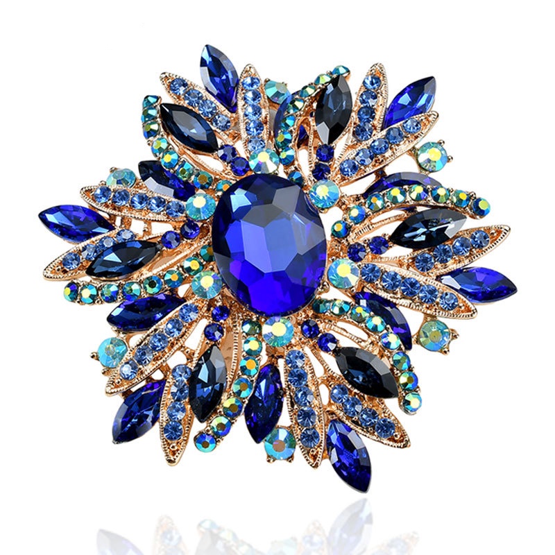 Trâm Cài Áo Đính Đá Pha Lê Cỡ Lớn Nhiều Màu Sang Trọng Thời Trang Cho Nam Và Nữ