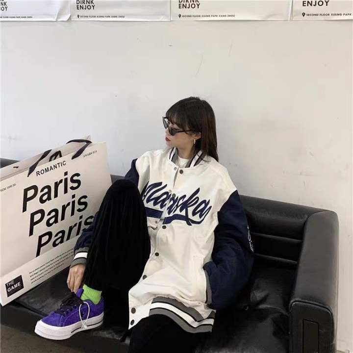 Áo bomber jacket nam nữ vải gió dù form rộng chữ MUSKY RÔ STORE AK18