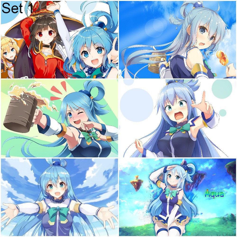 Bộ 6 Áp phích - Poster Anime KonoSuba: God’s Blessing on this Wonderful World! - Phước Lành Cho Thế Giới