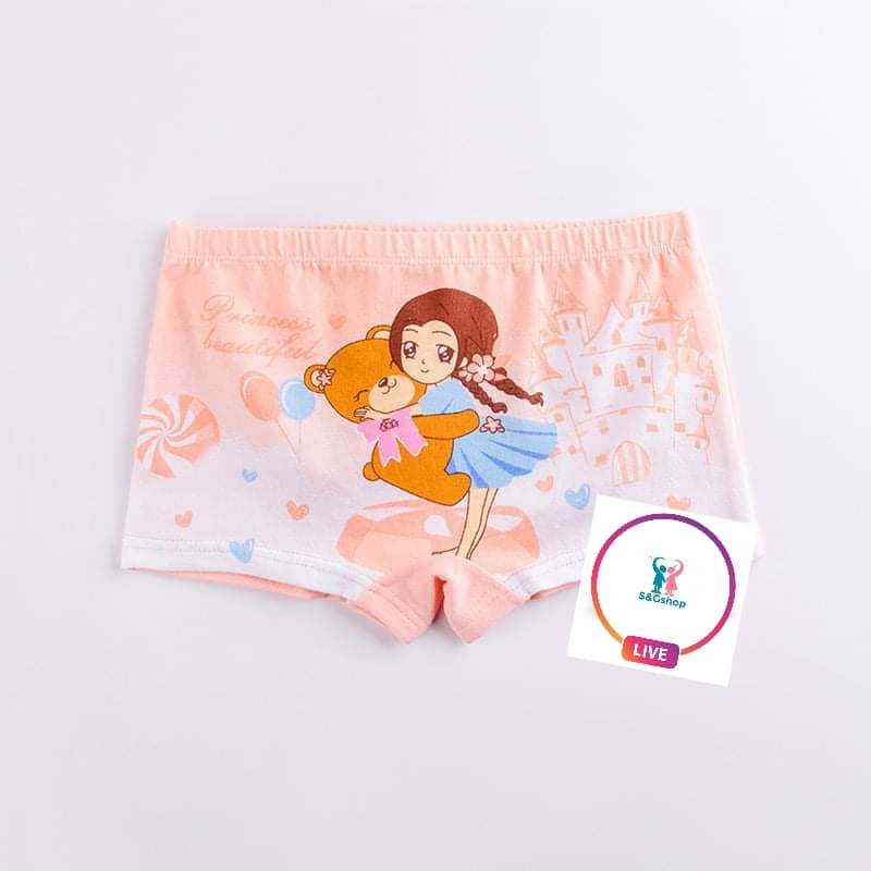 Set 4 quẩn chip đùi Princess Beautiful cho bé từ 9kg - 38kg