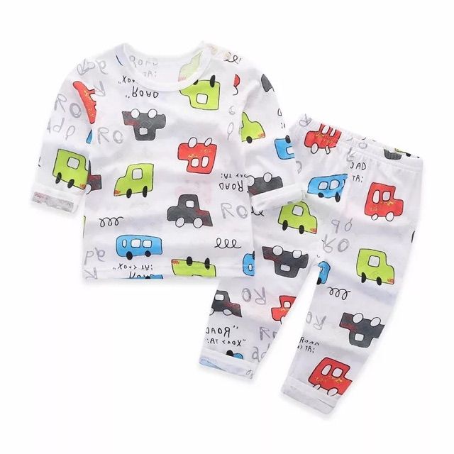 [Ảnh thật]Set 5 Bộ Quần Áo Dài Tay Cotton 2 Chiều Hè Thu Cho Bé (Hàng Việt Nam)