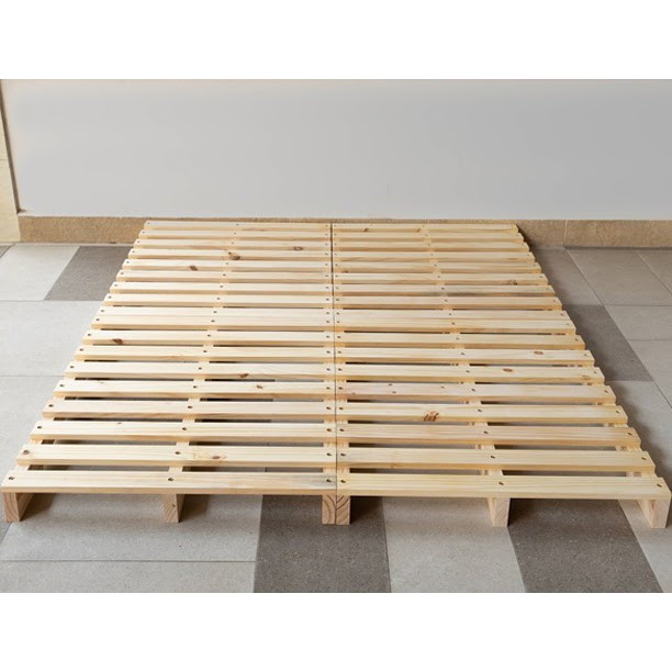 Giường Ngủ Pallet Gỗ Thông Gấp Gọn / Giường Gỗ Thông nhập khẩu Mới 100%