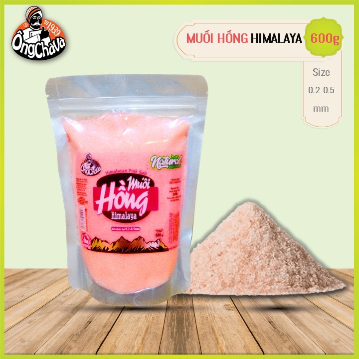 Muối hồng Ông Chà Và Himalyan 600gram (Size 0.2 - 0.5mm)-Dạng túi Zip tiện dụng và tiết kiệm hơn.