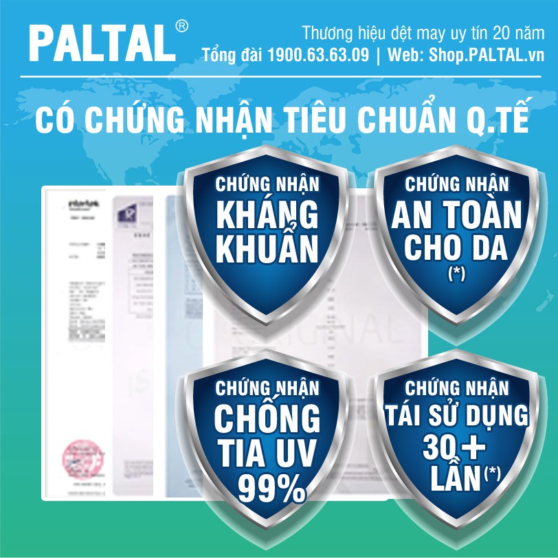 PALTAL Khẩu trang Cấp 1 Chứng nhận Kháng khuẩn Chống nước Chống UV 99% Tái sử dụng >30 lần An toàn Da 0014 Màu Hồng | BigBuy360 - bigbuy360.vn