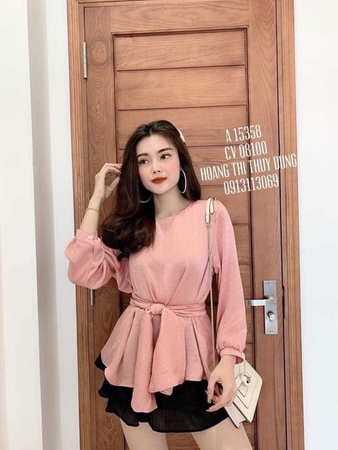 Áo lụa nơ thắt eo mã mới hót 2019