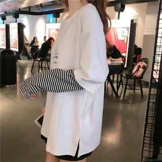 Áo Thun Tay Dài Phối Sọc
