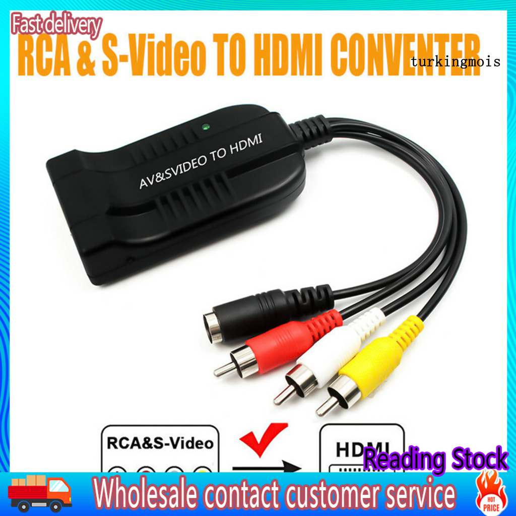 Bộ Chuyển Đổi Tín Hiệu 3 Cổng Ra Av / S-Video Thành Hdmi-Compatible