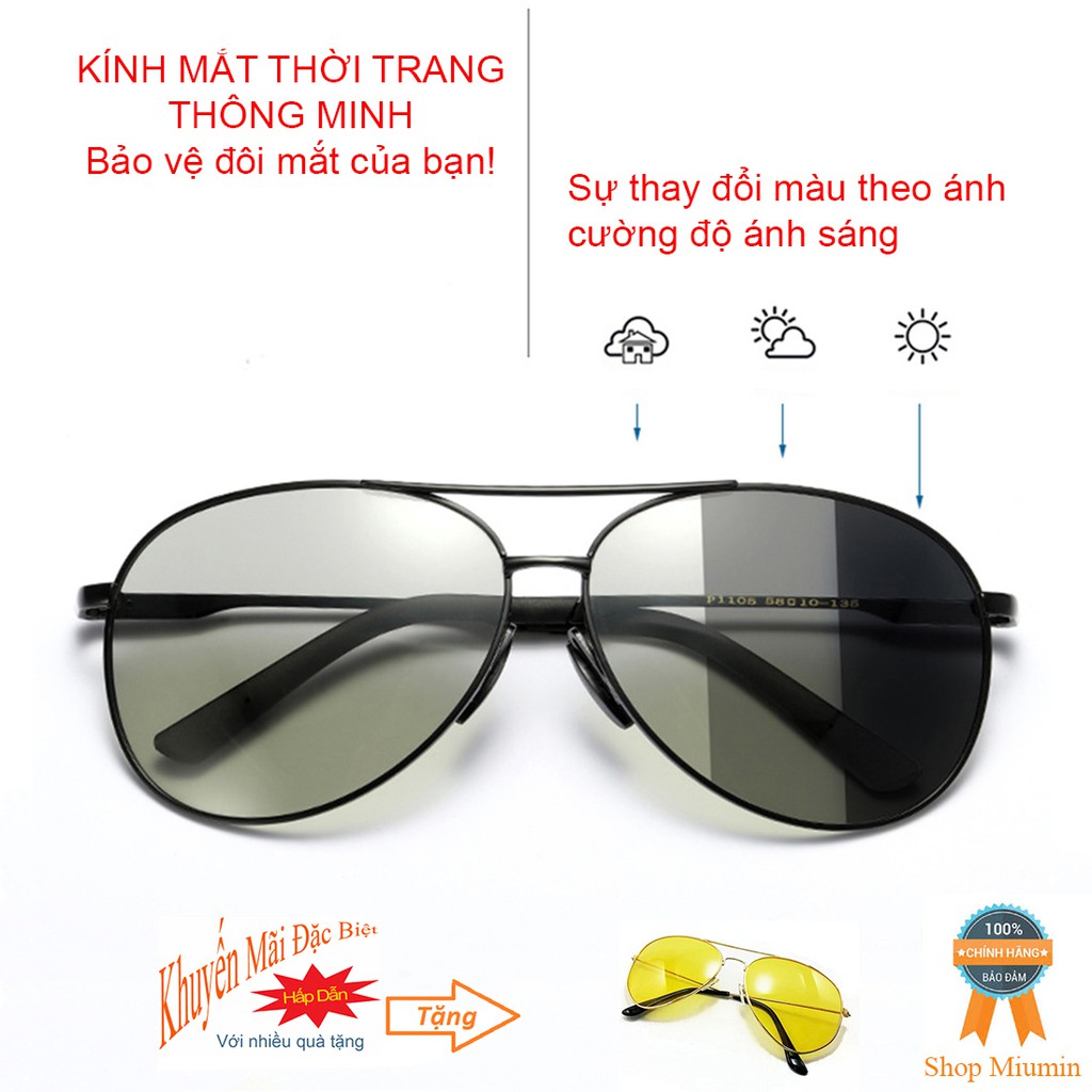 Kính râm Đổi Màu cao cấp cho Nam - C1105