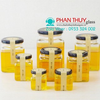 Hũ Vuông Thủy Tinh 750ml , 500ml , 380ml , 280ml , 200ml | Tuỳ chọn màu nắp