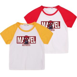 Áo Thun 100% Cotton Tay Ngắn In Hình Người Nhện Cho Bé Trai (6 Màu)