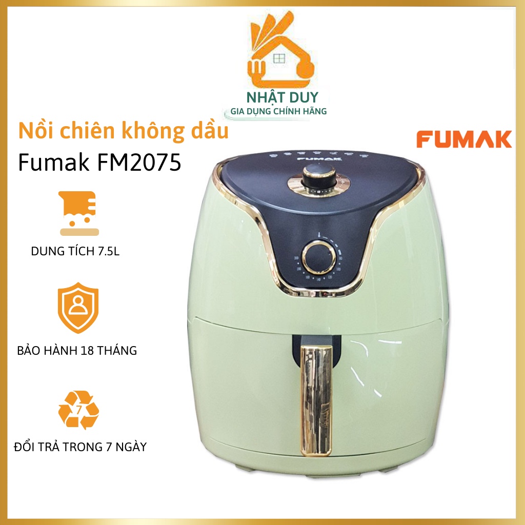 Nồi chiên không dầu Fumak FM2075, 7.5L - bảo hành 18 tháng