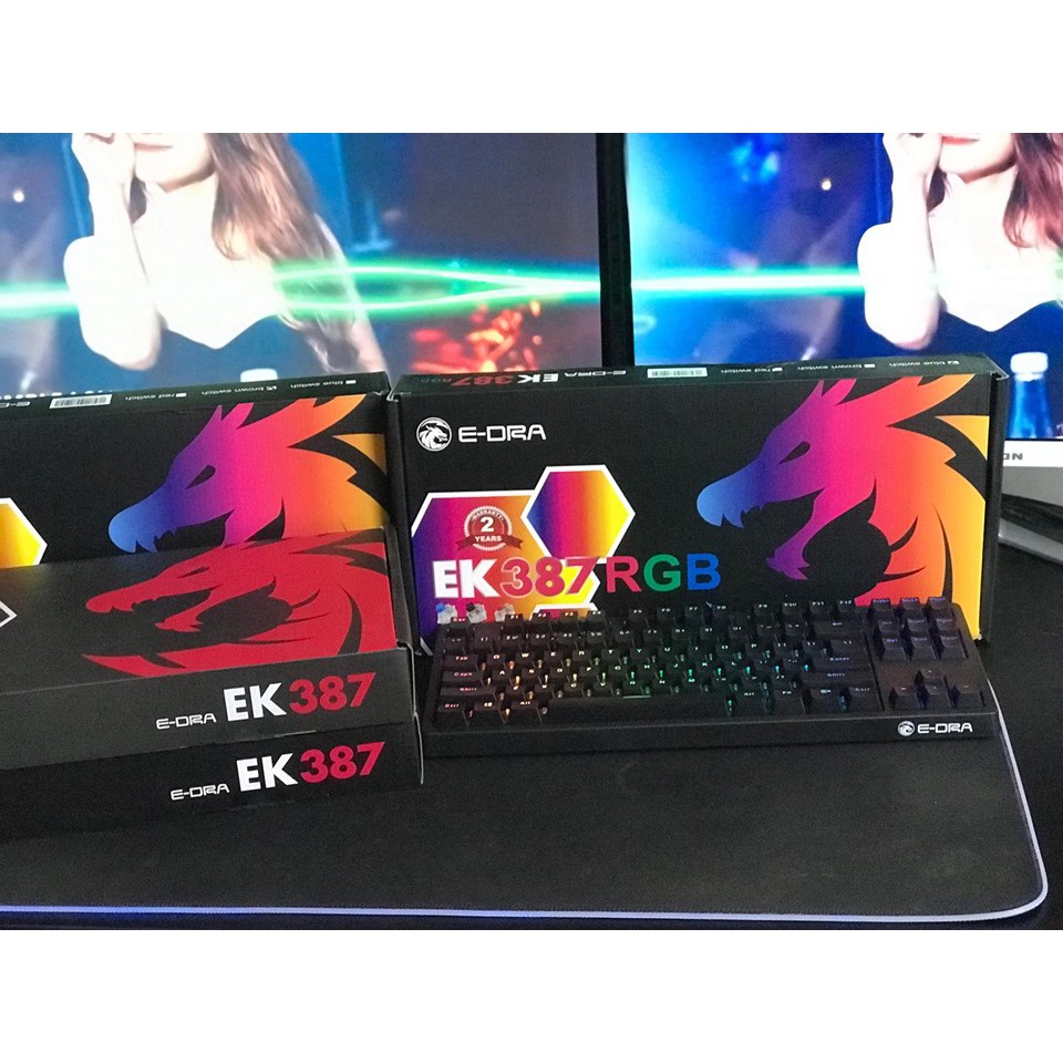 Bàn phím cơ E-DRA EK387 RGB (3 loại switch) | WebRaoVat - webraovat.net.vn