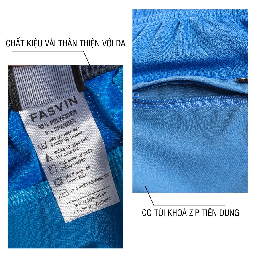 Quần short Big Size thể thao nam Fasvin D20206.SG thiết kế mạnh mẽ khoẻ khoắn | BigBuy360 - bigbuy360.vn