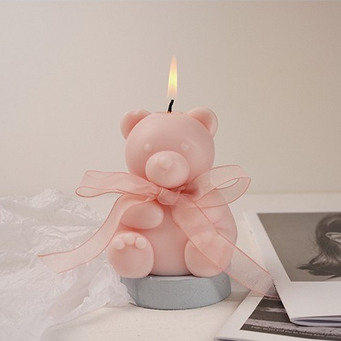 Khuôn Silicon Hình Gấu Làm Nến, Thủ Công, Handmade